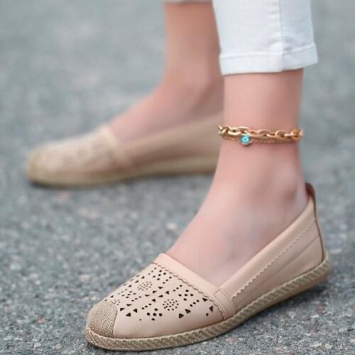 Tonar İled Mink Skin Ballerina Women Shoes Spring Summer New Season Casual Cool Casual Style Elegant Summer