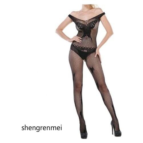 Shengrenmei Sexy Lingerie V Neck Mesh Elegant Bodysuit Women 2019 Summer Butterfly Lace Ladies Teddies & Bodysuits Dropshipping