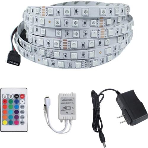 1.9In RGB 2835 270Led SMD Flexible Light Strip Lamp+ 24 key IR Remote Controller Superbright 5050 SMD top LED for Theaters, club