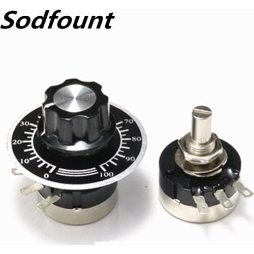 1pcs RV24YN YG 20S frequency converter speed regulating potentiometer Rotary switch 2W 1K 2K 5K 10K 20K 100K 500K ohm