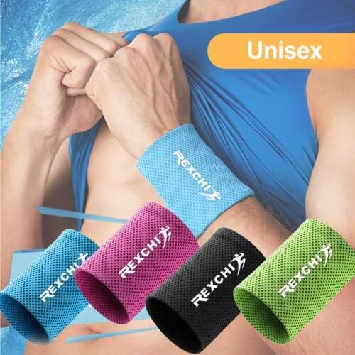 1pc Sport Wristband Ice Feeling Wrist Strap Fitness Weightlifting Running Cycling Bracelet Towel Wrist Support Gym Indoor Sport