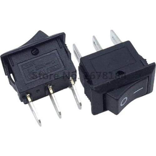 10PCS KCD11 KCD11-3P 3PIN 2POSITION Rocker Switch 250VAC/3A 10x15mm Button Switches