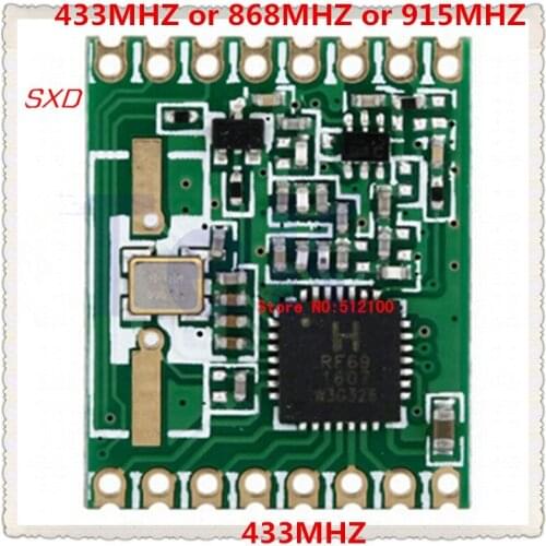 2pcs/lot 433MHZ module RFM69HW 20dBm RF transceiver MODULE 433/868/915MHZ