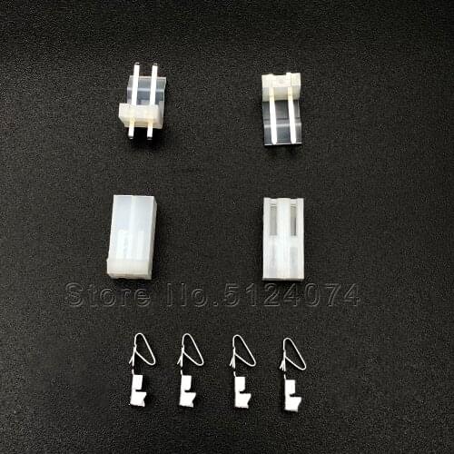 20Sets=80pcs CH3.96mm connector 2P 2pin CH3.96 Spacing 3.96MM straight needle + Terminal Kit + Housing Pin Header seat/plug/reed