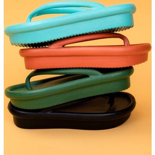 2021 Summer Platform Flip Flops Women Outdoor Designer Women Slippers Wedges Solid Color Slides High Heels Shoes Female Slides