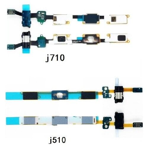 30Pcs j5 j7 2016 New Home Button Sensor Audio Jack Headphone Flex Cable For Samsung Galaxy j510 j710 Replacement parts