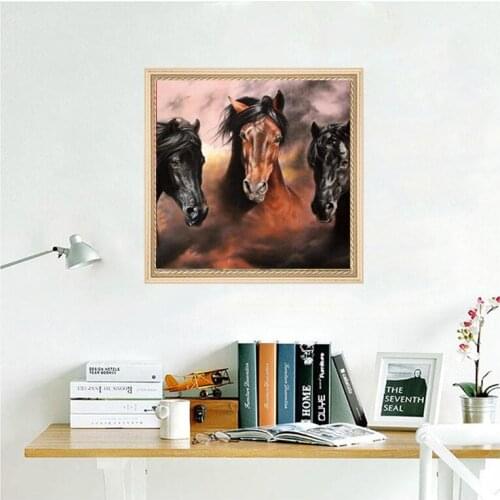 Full Square/Round Drill 5D DIY Diamond Painting Animal Horse Diamond Embroidery Sale Picture of Rhinestones Home Decoration CV32