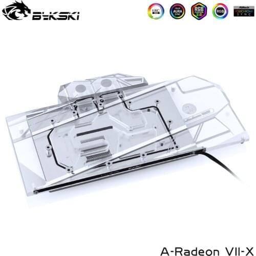 Bykski Water Block For Public Series AMD Radeon VII ,Water Cooling GPU Block Cooler ,Motherboard Control,A-Radeon VII-X