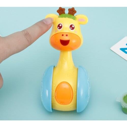 Baby Rattles Tumbler Doll Baby Toys Sweet Bell Music Roly-poly Learning Education Toys Gifts Baby Bell Baby Toys