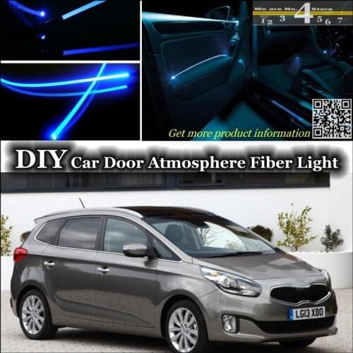 For KIA Carens Rondo 7 Naza Citra interior Ambient Light Tuning Atmosphere Fiber Optic Band Lights Door Panel illumination Refit