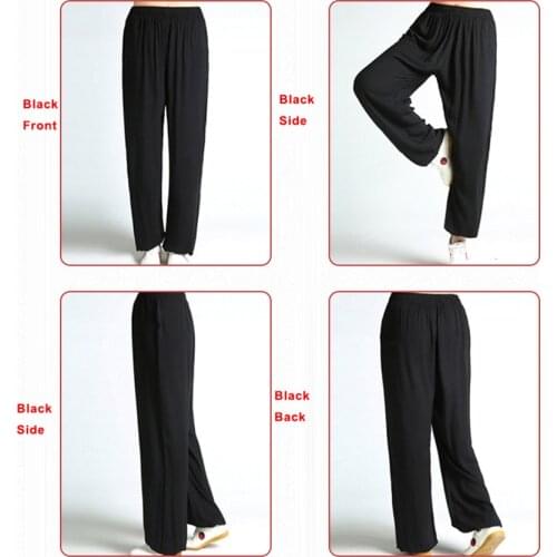 4 Colors Wushu Bloomers Cotton Kung fu Tai Chi Pants Martial Arts Wing Chun Clothing Wushu Trousers Yoga Pants Women Men Pants
