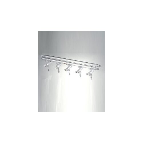 M451003 Manifold, Vacuum/Inert gas, all glass, Number of ports:3, Overall width:300mm front-right and rear-left-right