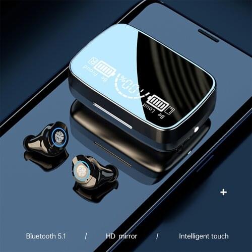 M9 Bluetooth Headphone 5.1 2000mah Wireless Headset Led Display Sports Waterproof Earphone With Charging Case Auriculares#g3