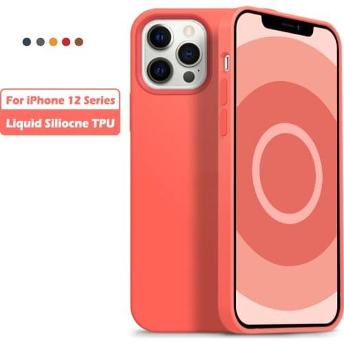 Magnetic Wireless Charging Phone Case For iPhone 12 Pro Max Liquid Silicone Animated Case For Magsafe 12Pro Mini Shockproof Case