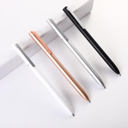 Metal Gel Pen with Refills for Xiaomi Metal Sign Pen Pens 0.5MM Black/Blue/Red Ink Smooth Rotating Low-key Elegant for Business