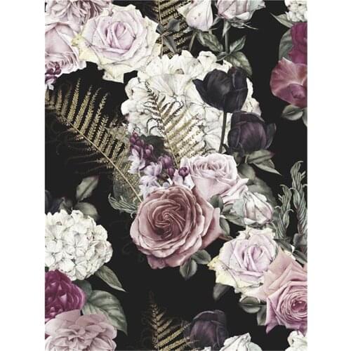 Flower Rose Printed Canvas 11CT Cross-Stitch Set DIY Embroidery DMC Threads Needlework Painting Handiwork Counted