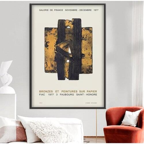 Wall Art Soulages Exhibition Pierre Soulages Canvas Pictures Home Decor Painting Prints Poster Living Room Cuadros Decor