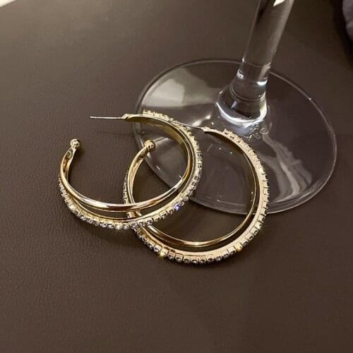 New personality creative geometric circle earrings luxury fashion casual dance party earrings for women holiday gift jewelry