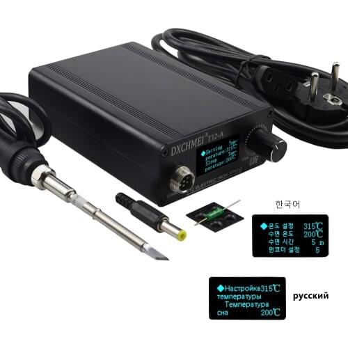 Soldering Iron Station T12 1.3inch OLED Digital Electronic Solder Welding Aluminum Alloy DIY Kit Tools