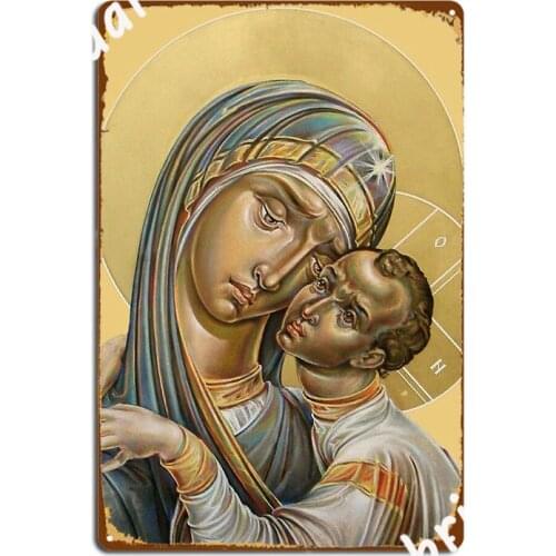 The Mother Of God Virgin Mary Poster Metal Plaque Pub Designing Club Bar Poster Tin Sign Poster