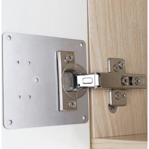 Kitchen Cupboard Door Hinge Repair Kit Cabinet Hinge Repair Side Panels Mount Stainless Steel Hinge Fixing Plate Cabinet Repair