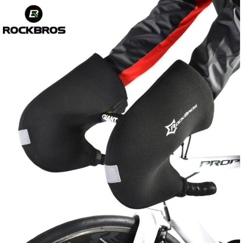 Rockbros Winter Cycling Gloves 2018 Windproof Road Handlebar Hand Bike Bicycle Gloves Warm Thermal Fleece Luva Ciclismo Guantes