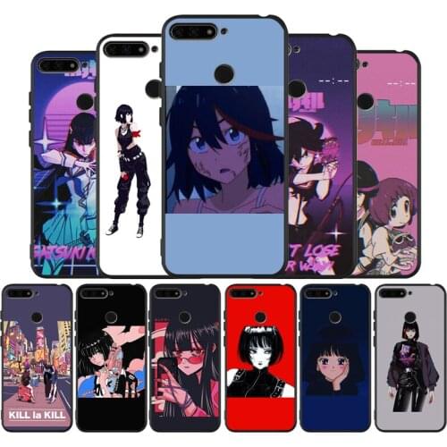 Sad Anime Aesthetic black Silicone Phone Case For honor 20 Pro 8 8X 9 10 20 Lite for Mate 10 30 Lite Pro cover