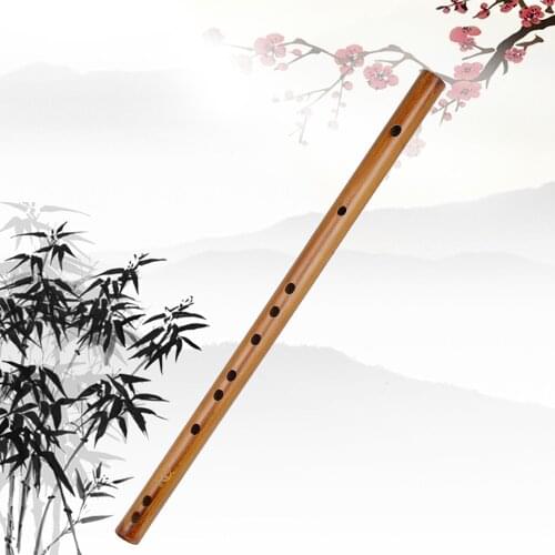Traditional Chinese Piccolo Woodwind Instrument Classical Bamboo Flute C/D/E/F/G Tone 6 Holes Wooden Vertical Flute Music Gifts