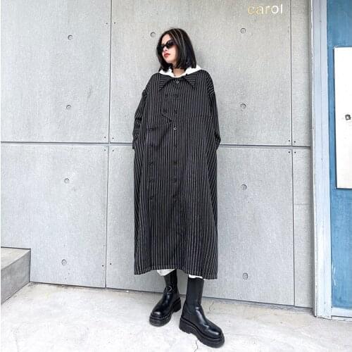 Womens Trench Coat Womens Autumn Coat Casual Womens Long Trench Coat Striped Patchwork Coat Womens Raincoat Windbreaker