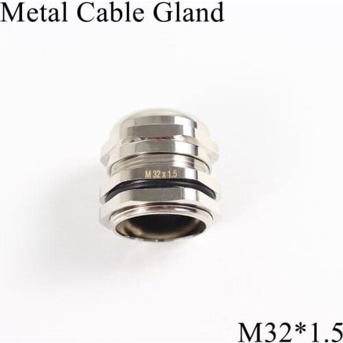 1piece/lot M32 Metal Cable Gland IP68 Waterproof Nickel Brass Connector Glands For 15-22mm Electric Wire M32*1.5 Copper Joint