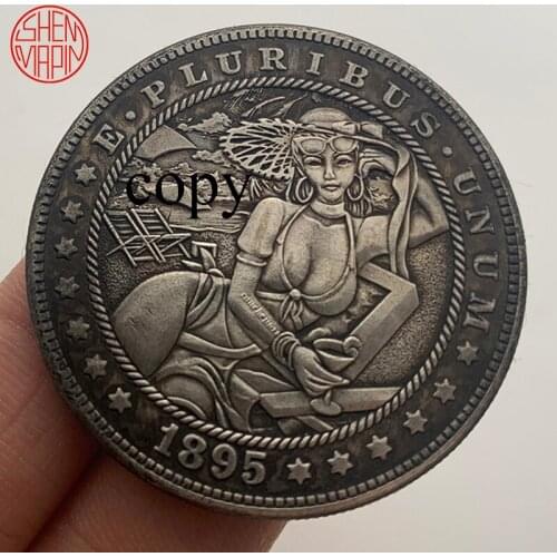 1938 Beach Girl Hobo Nickel Coins USA Morgan Dollar COIN COPY Tramp Copper coin