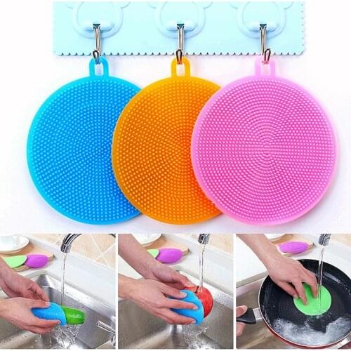 Kitchen 6Pcs Versatile Soft Silicone Cleaning Brushes Heat-resisting Insulation pad Washing Dish Bowl Pot Tools Home Accessories