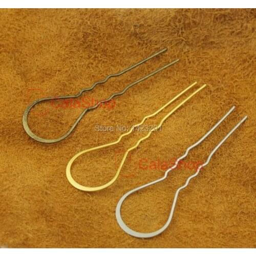 4 1/8" 105mm 10 pcs U-fat plug Hair Clips prong Bows Accessories