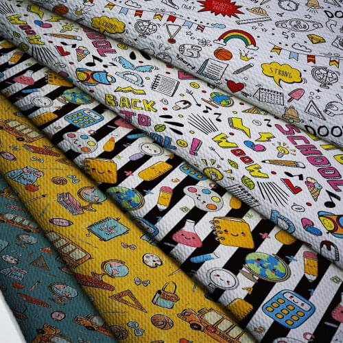 50cm*140cm Flower Printed Printed Bullet Texture Liverpool Fabric For clothing Stretch Knit Fabric For Hair Band L17175