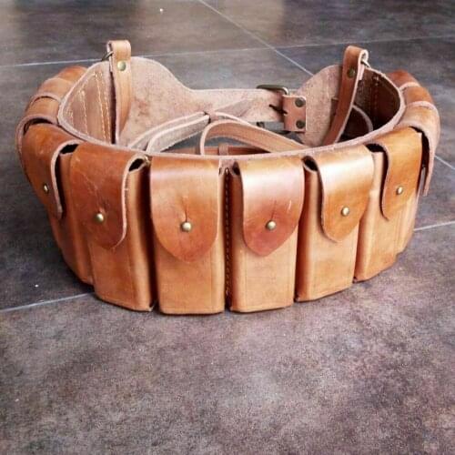 WW2 GERMAN ELITE C96 PISTOL MAUSER AMMO POUCH 12 CLIPS CELL LEATHER MILITARY armyshop2008