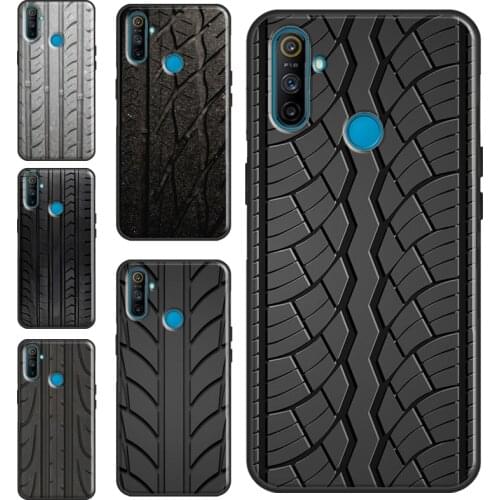 Tire Tread Pattern Case For OnePlus 8 Pro 9 Pro Nord 7T 8T 9R Cover For Realme C21 C15 C11 C3 GT Q3 6 7 8 Pro