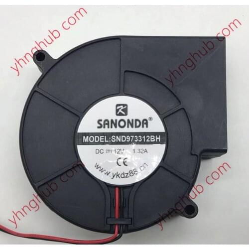 SANONDA SND973312BH DC 12V 1.32A 97x97x33mm 2-Wire Server Blower Fan