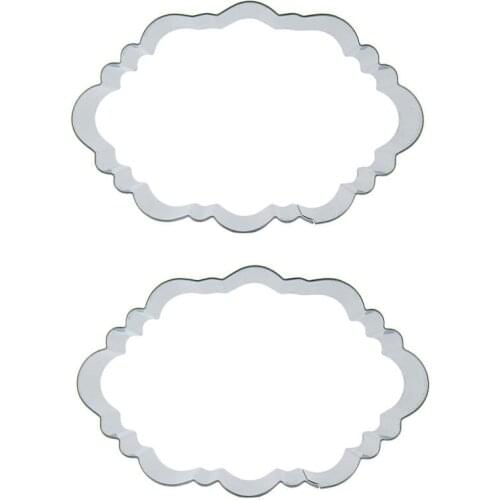 Big Plate shape 2 piece cookie cutting molds, baking tools, cake decorating soft candy tools