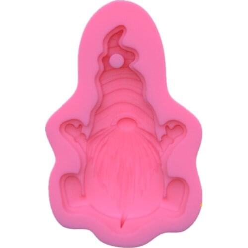 Gnome Keychain Resin Mold Lucky Gnome Decoration Santa Claus Pendant Silicone Resin Casting Mold Craft Tools