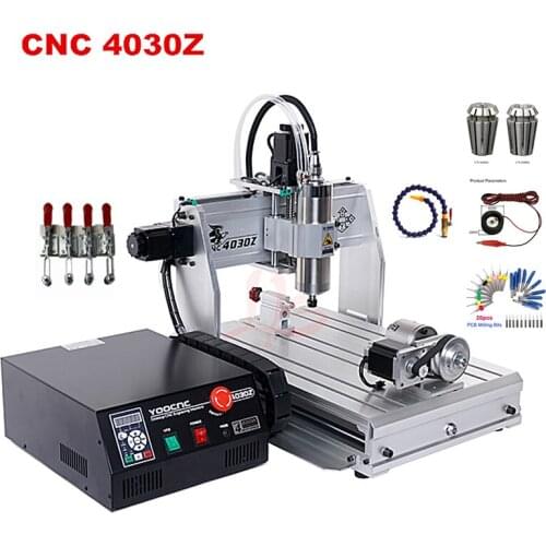 CNC Engraving Machine 4030Z-USB 4axis 800W with Mach3 Remote Control Auto Checking Usb Port Milling Machine