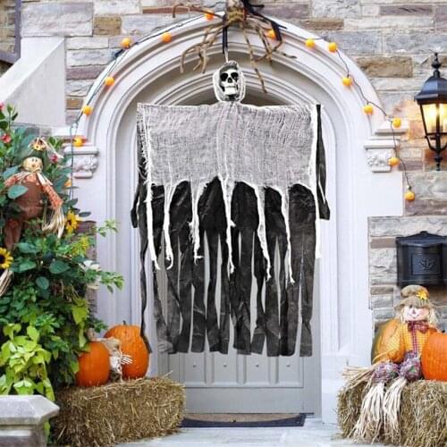 Halloween Hanging Ghost Decoration Scary Grim Reaper Skeleton Ghost Creepy For Yard Outdoor Holiday Wall Decoration Gadget