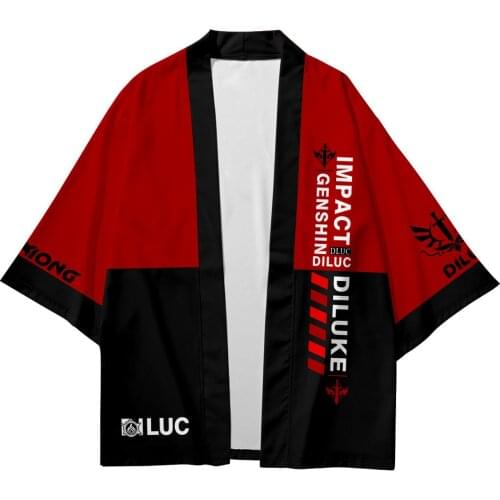 Men Cardigan Japan Harajuku Yukata Robe Traditional Clothes Japanese Style Skeleton Astronaut Print Kimono Streetwear