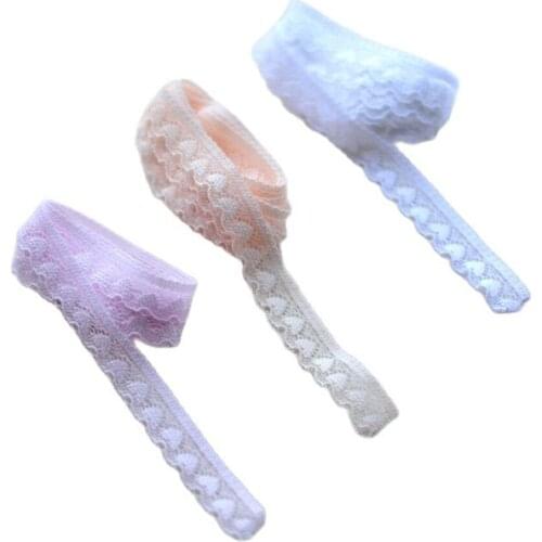 1M Lace Ribbon Lovers Elastic Lace Trim For Clothing Fabric Applique Wedding Dress Sewing Accessories Trimmings encajes paraLA43