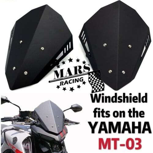 Motorcycle Windshield Windscreen Aluminum Kit Deflector Fits For YAMAHA MT-03 MT03 MT 03 2020 MT25 MT 25 MT-25 2020