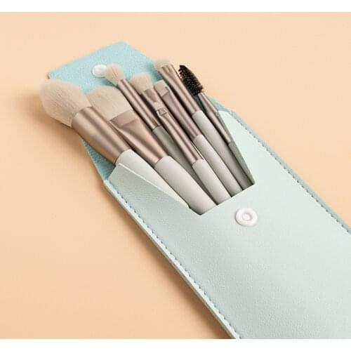 Hot 8 Pcs Mini Travel Portable Soft Makeup Brushes Set Foundation Powder Eyelash Eye Shadow Lip Concealer Blush Make Up Brush