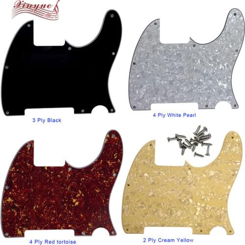 Pleroo Guitar Parts For 8 hole screws US Tele Guitar Pickguard with Blank Scratch Plate