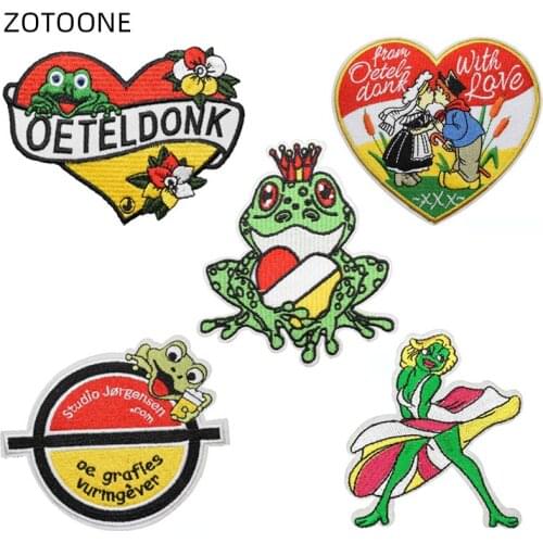 5pcs/lots Patches Oetel donk Carnival for Netherland Embroidered Letter Iron on Patch for Clothing Jeans DIY Badge for Clothes D
