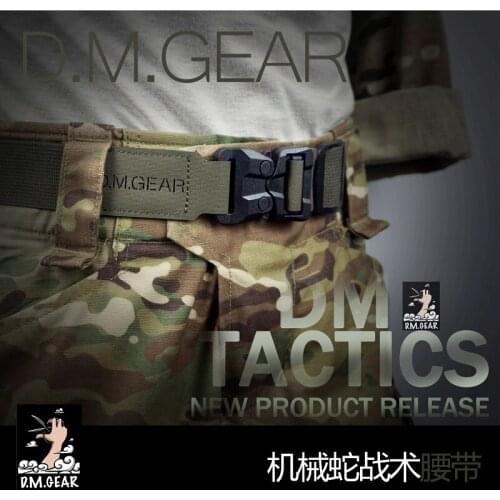 Hunting Tactics Laser Cutting Mechanical Tactical Belt MC/BK/WG/RG/MCBK