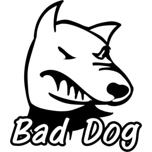 Bad Dog Vinyl Decal Sticker Truck Window- 6" Tall White Color Handsome And Cool Stickers