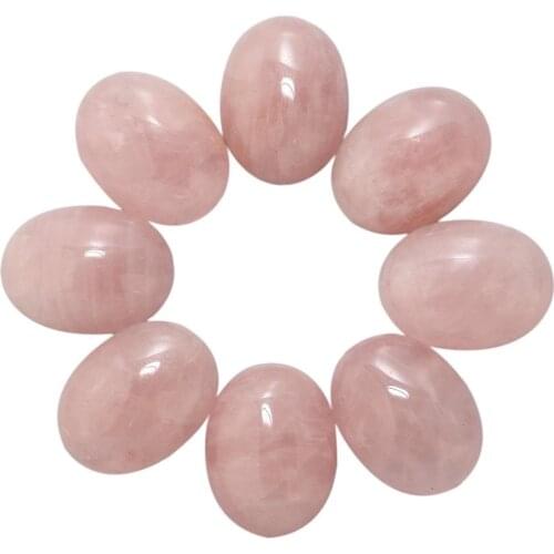 Sale 2ps/lot Natural Rose Pink Quartz Bead cabochons,10x14mm 12x16mm 13x18mm 15x20mm,30x40mm Oval Gem stone Cabochon Ring Face